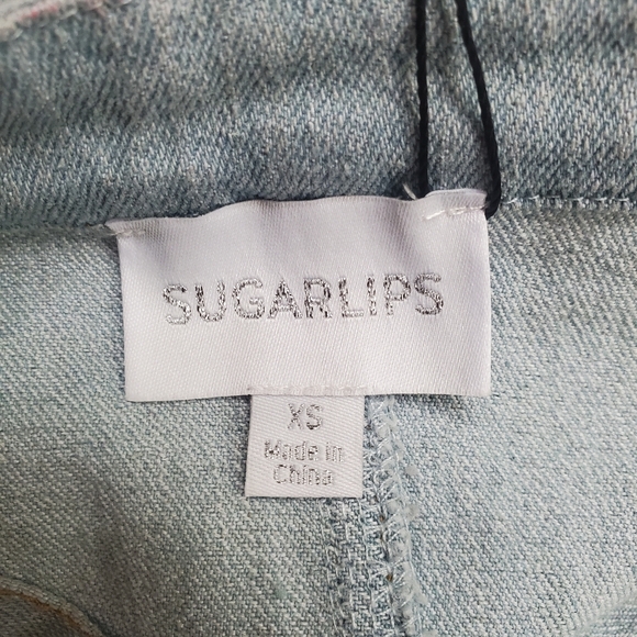 NWT Sugarlips Sky Blue‎ Denim Buttoned Top - Picture 5 of 7